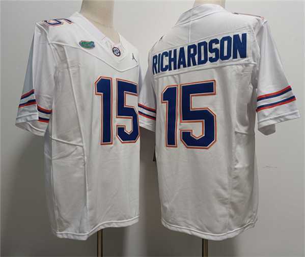 Men%27s Florida Gators #15 Anthony Richardson White Stitched Jersey->colorado buffaloes->NCAA Jersey